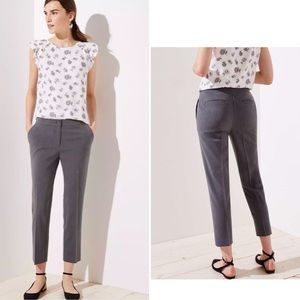LOFT Petite Slim Cigarette Pants in Charcoal
